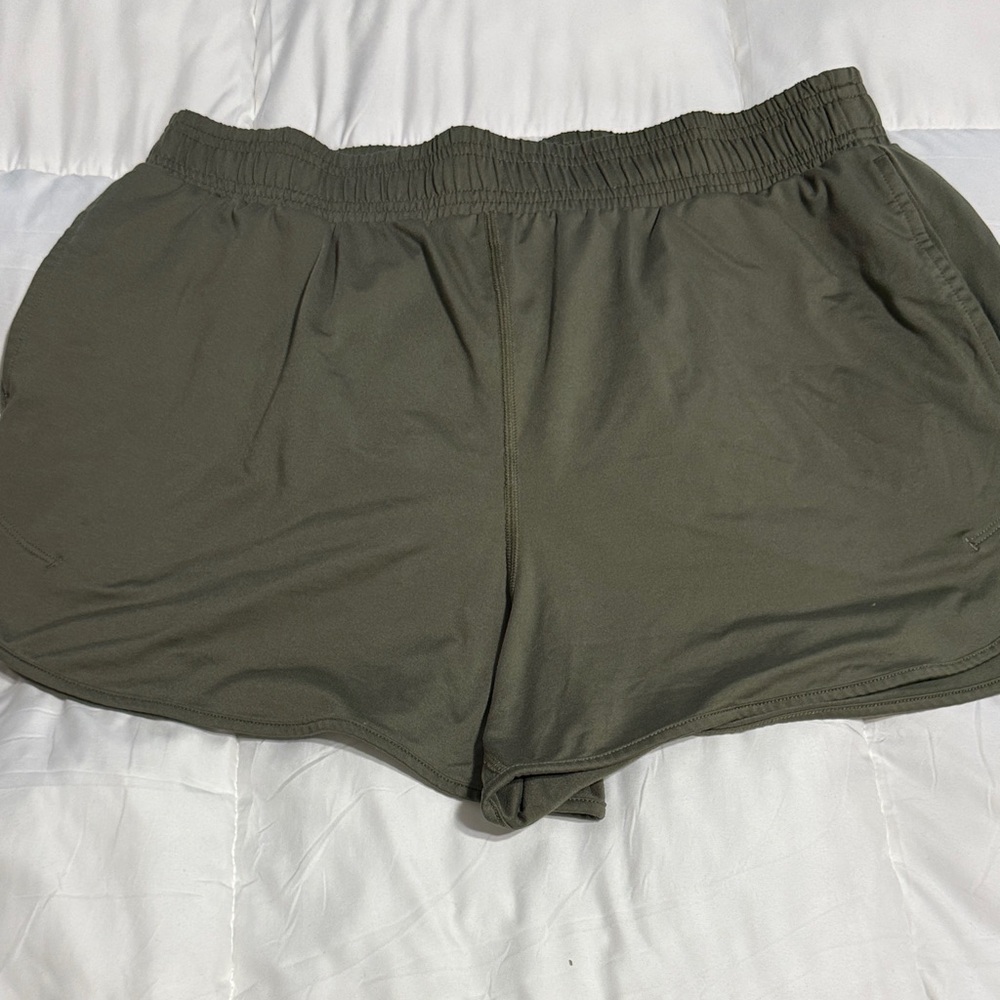 Olive Green All In Motion Women's Athletic Shorts